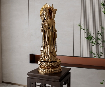 中式菩萨雕塑摆件-ID:380167014