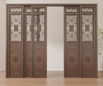 New Chinese Style Chinese Style Sliding Door-ID:390053991