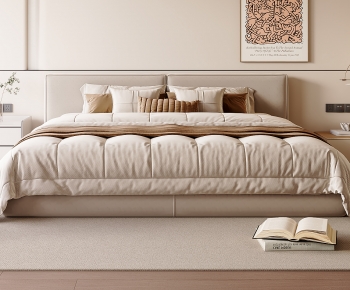 Modern Double Bed-ID:600369081