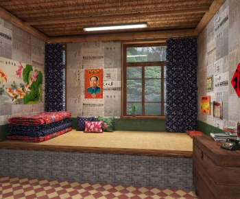 Country Style Retro Style Bedroom-ID:405200006