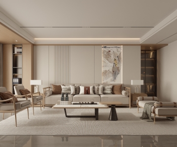 New Chinese Style A Living Room-ID:473568926