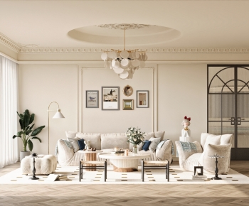 French Style A Living Room-ID:382114896