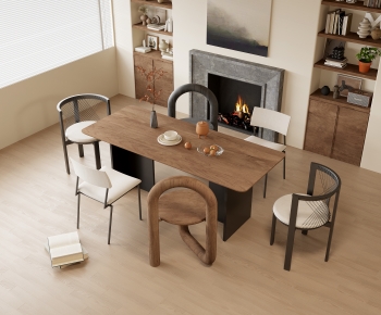 Wabi-sabi Style Dining Table And Chairs-ID:553951031