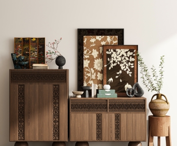 Wabi-sabi Style Side Cabinet/Entrance Cabinet-ID:852930564