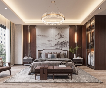New Chinese Style Bedroom-ID:935111052