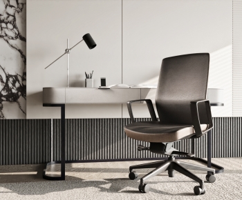 Modern Computer Desk And Chair-ID:661609284