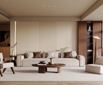 Wabi-sabi Style A Living Room-ID:631177902