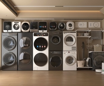 现代洗衣机 烘干机3D模型