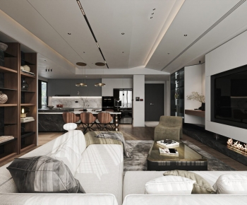 Modern A Living Room-ID:718086005