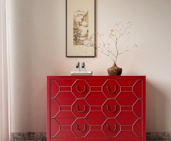 New Chinese Style Side Cabinet/Entrance Cabinet-ID:584422116