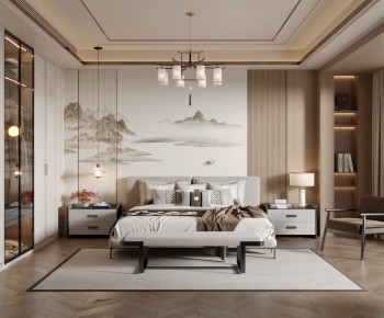 New Chinese Style Bedroom-ID:754421004