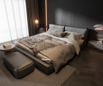 Modern Double Bed-ID:332681893