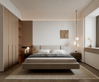 Wabi-sabi Style Bedroom-ID:699260288