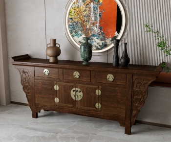 New Chinese Style Chinese Style Entrance Cabinet-ID:849328992