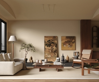 Wabi-sabi Style A Living Room-ID:100617895