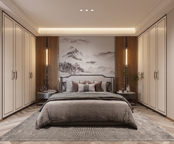 New Chinese Style Bedroom-ID:317780978