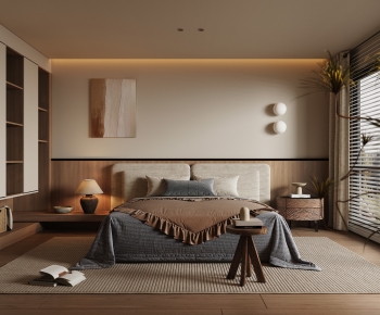 Wabi-sabi Style Bedroom-ID:590013988