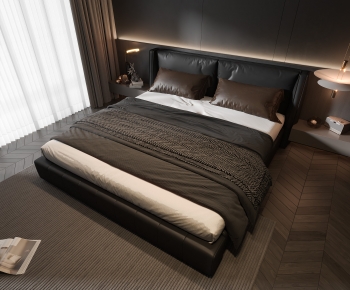 Modern Double Bed-ID:409295082