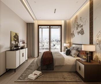 New Chinese Style Bedroom-ID:631409882