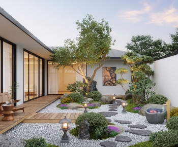 New Chinese Style Courtyard/landscape-ID:409645087