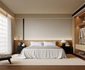 Wabi-sabi Style Bedroom-ID:423094033