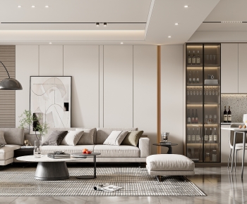 Modern A Living Room-ID:608010338