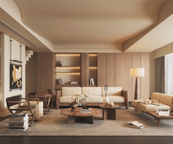 Wabi-sabi Style A Living Room-ID:756541972