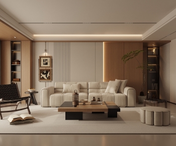 Wabi-sabi Style A Living Room-ID:380670075