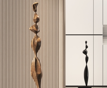 现代抽象木质雕塑摆件-ID:352421058