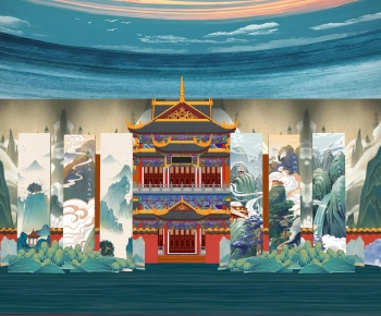 Chinese Style Garden-ID:772667889