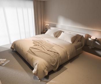 Wabi-sabi Style Double Bed-ID:577599054