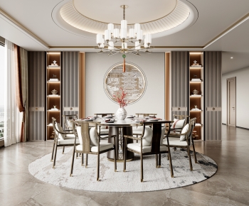 New Chinese Style Dining Room-ID:554456959