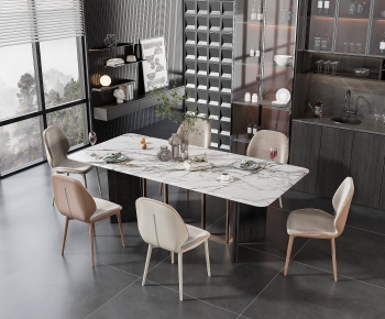 Modern Dining Table And Chairs-ID:518125067