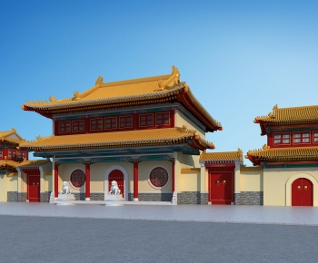 Chinese Style Ancient Architectural Buildings-ID:808840995