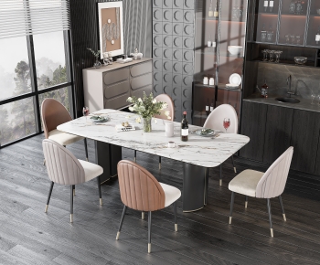 Modern Dining Table And Chairs-ID:303759619