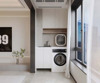 Modern Balcony Laundry Room-ID:308255919