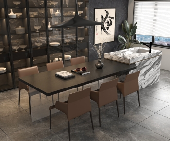 Modern Dining Table And Chairs-ID:375109915