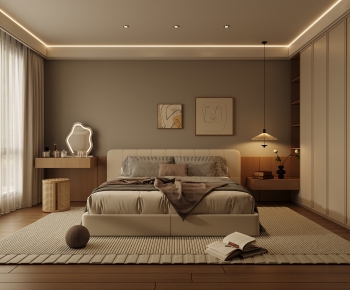 Wabi-sabi Style Bedroom-ID:509653093