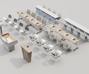 Modern Office Desk And Chair-ID:540277965