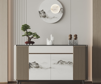 New Chinese Style Side Cabinet/Entrance Cabinet-ID:665280825
