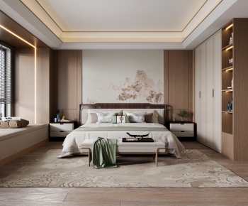 New Chinese Style Bedroom-ID:519953019