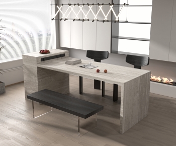 Modern Dining Table And Chairs-ID:500837097