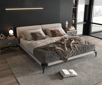 Modern Double Bed-ID:263440613