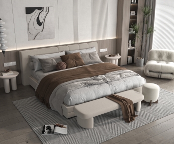Modern Double Bed-ID:555701978