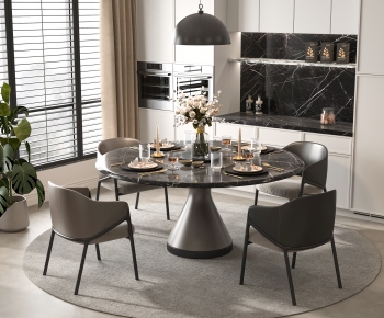Modern Dining Table And Chairs-ID:448401932