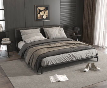Modern Double Bed-ID:630203014