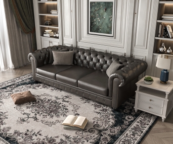 French Style Three-seat Sofa-ID:237142094