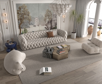 French Style Sofa Combination-ID:246345042