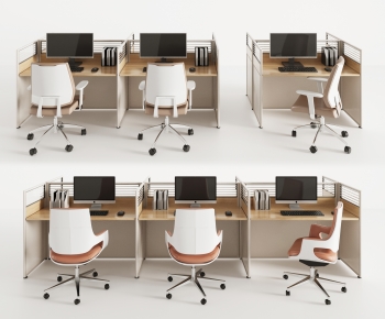 Modern Office Desk And Chair-ID:401680958