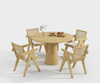 Wabi-sabi Style Dining Table And Chairs-ID:890881063